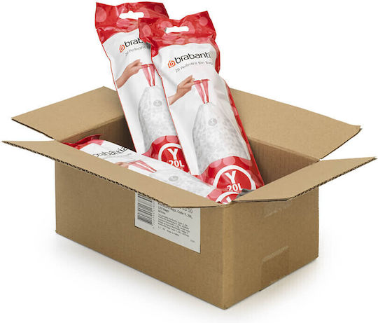 Brabantia Trash Bags for the Garden Capacity 20lt 120pcs White