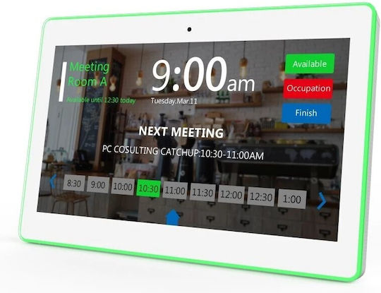 Allnet Meetingraum RGB LED Таблет 15 Инча RK3399 Бял Android 10 и NFC RFID