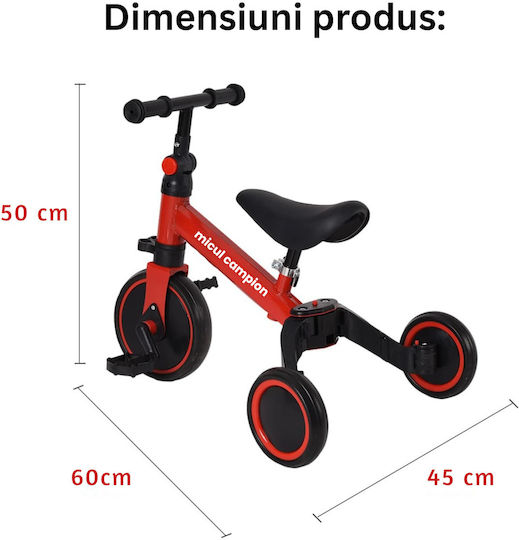 Invincio Little Champion Wandelbar 4 in 1 für 2-5-Jährige Rote