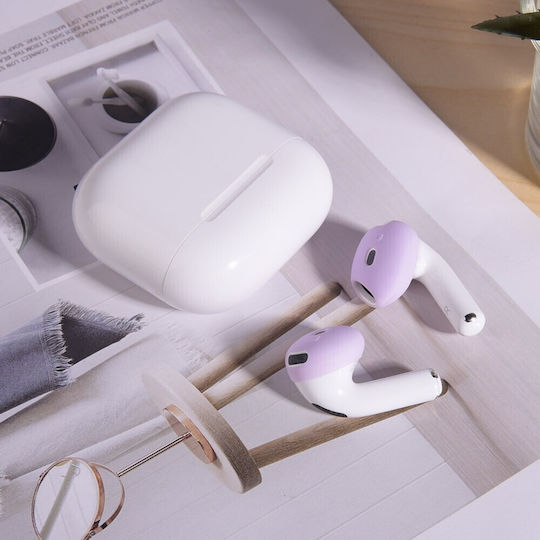 Acoperirile de silicon în culoarea Violet pentru Apple AirPods 4