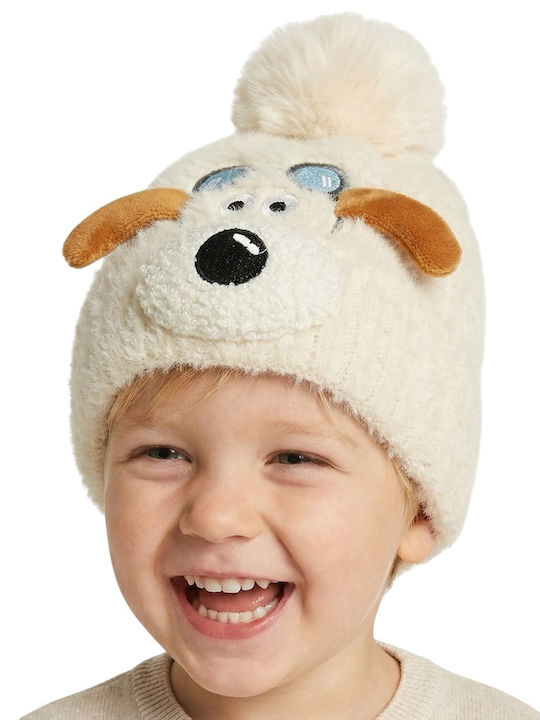 Kinder Mütze Gestrickt Beige