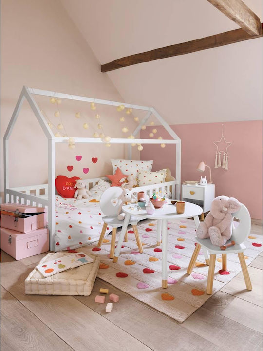 Kids Bed Montessori Single White for Mattress 90x190cm