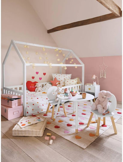 Kids Bed Montessori Single White for Mattress 90x190cm