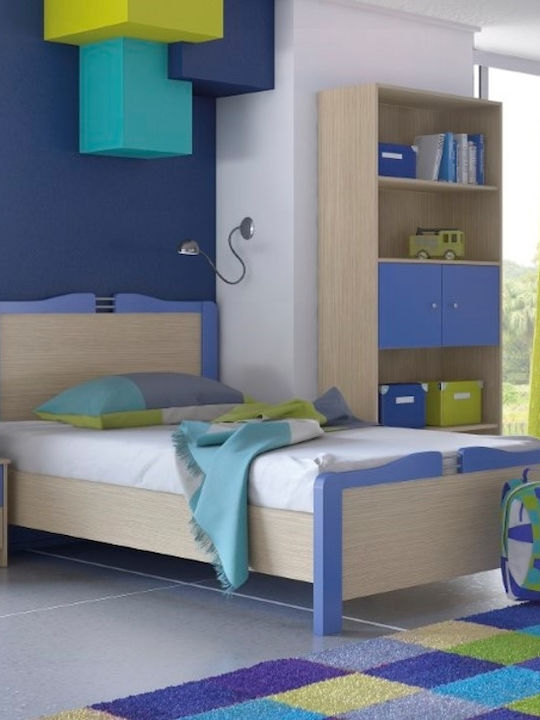 Νο 3 Kinderbett Klassisch Einzeln Hellblau für Matratze 90x190cm