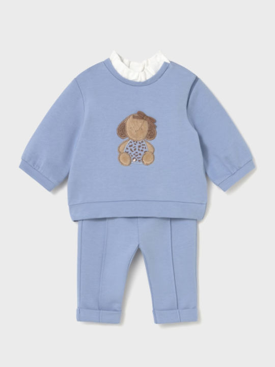 Kids Sweatpants Set With Light Blue Top