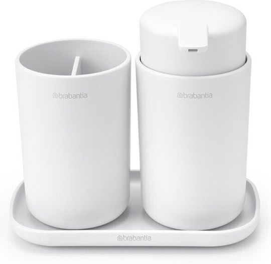 Brabantia Σετ Αξεσουάρ Μπάνιου Πλαστικό Λευκό 3τμχ