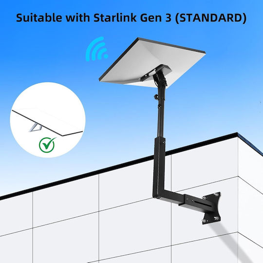 Starlink Gen 3 Antenna Mount Adjustable 90-180° Metal Black