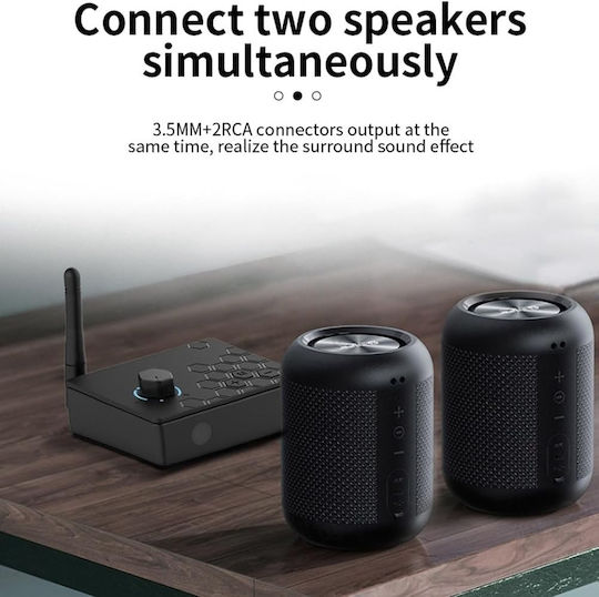 Techstar Convertor Audio Digital La Analogic Dac 192khz Bluetooth 5.4 Telecomandă Intrare Coaxială Ieșiri Rca Jack 3.5mm