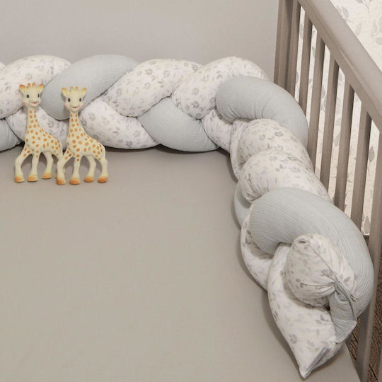 Baby Oliver Baby Sheets Set Crib Cotton Fitted Gray 110x170cm