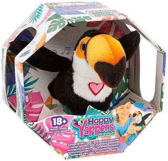 Jap Happy Yappers Plush Slap Band Animals Black Toucan 9590