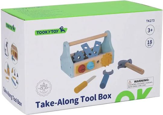 Tooky Toys Παιδικό Εργαλείο από Ξύλο για 3+ Ετών 17τμχ