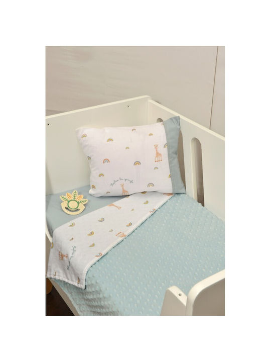 Baby Oliver Κουβέρτα Αγκαλιάς & Λίκνου Βαμβακερή Πράσινη 75x100εκ.