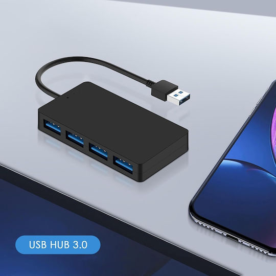 Usb 4in1 Docking Station – 4x Usb 3.0 Skyddar Innovation Ultra Rapid Transfer Plug Play Quantumnode H15 Set Stickere Negru
