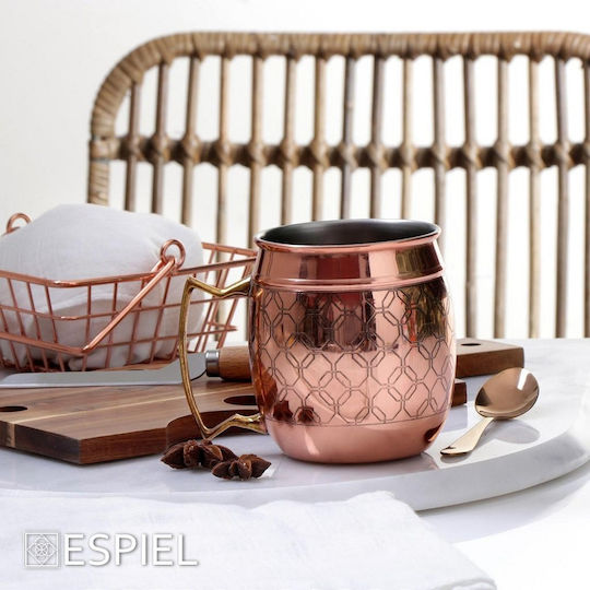 Espiel Serving Basket Metallic with Dimensions 18.5x13x5cm 1pcs