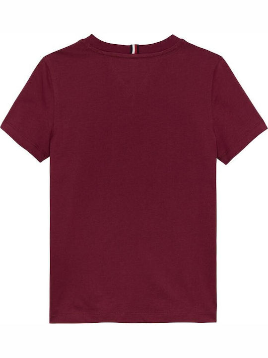 Παιδικό T-shirt Μπορντω Tommy