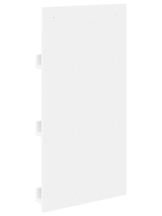 vidaXL PU Magazine Rack White 51x11x102cm