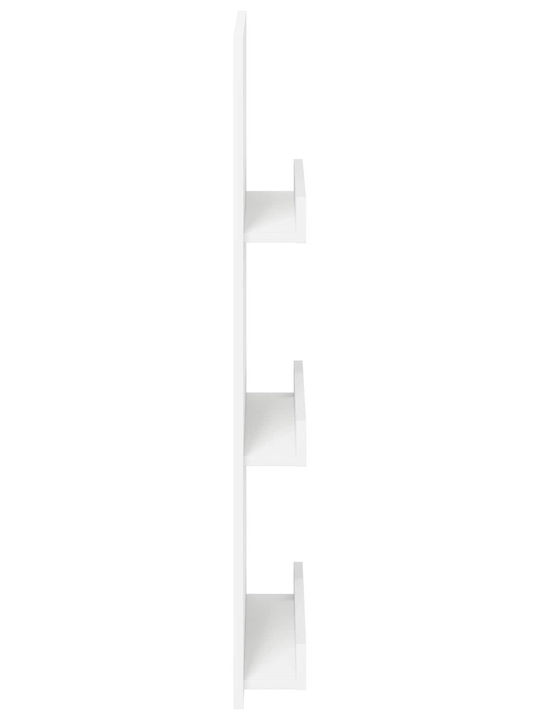 vidaXL PU Magazine Rack White 51x11x102cm