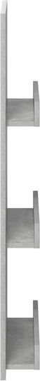 vidaXL Стойка за списания Сив 43x11x102бр 1бр