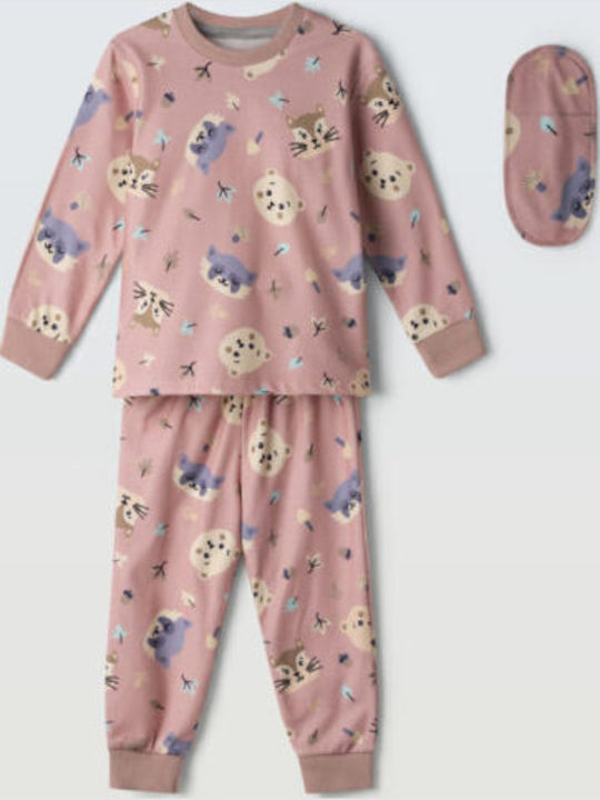 Evita Kids' Pajamas Winter Cotton Pink