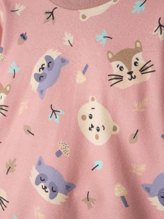 Evita Kids' Pajamas Winter Cotton Pink