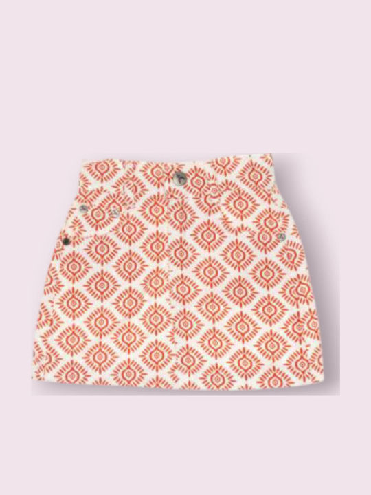 Kinder Rock aus Jeans Orange