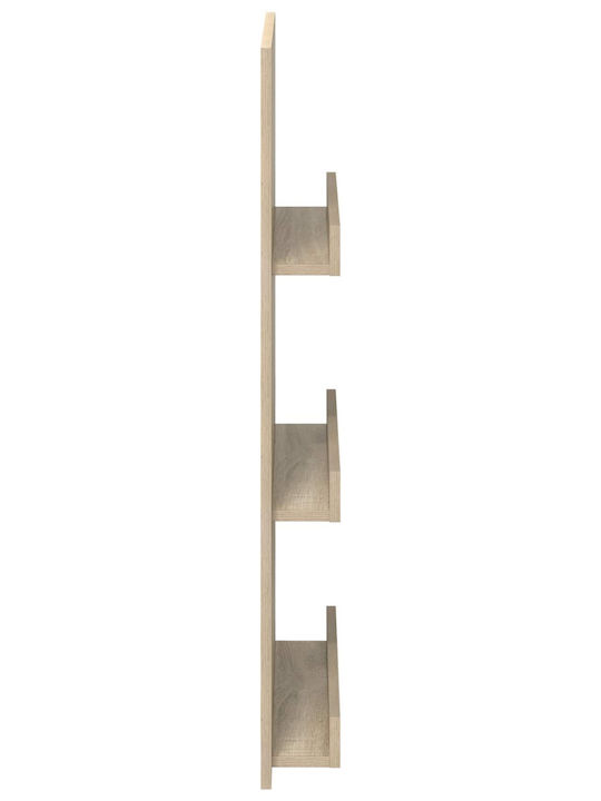 vidaXL PU Magazine Rack Brown 51x11x102cm