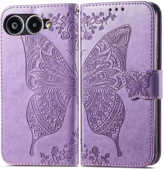 Θήκη Πτυσσόμενο Καπάκι T Phone 3 5g Butterfly Μοβ