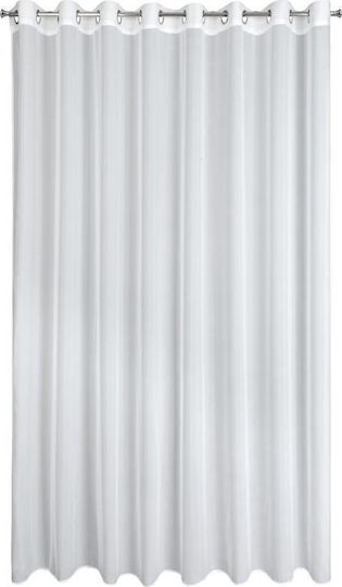 Eurofirany Κουρτίνα με Τρουκς Λευκή 250x300εκ.