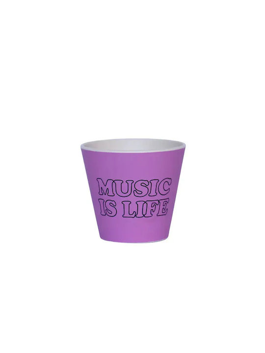 QuyCup Snoopy Music Is Life Mug Ceramic Purple 90ml