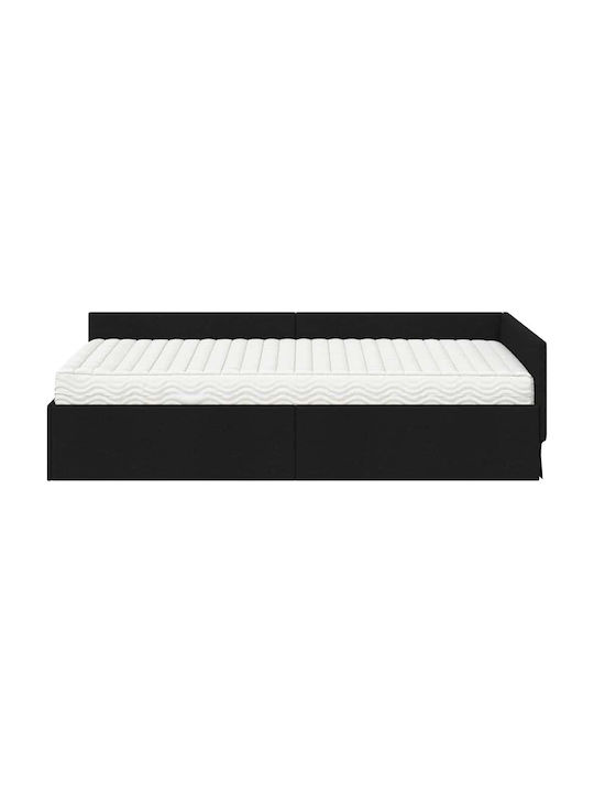 vidaXL Einzelbett Holzgrün mit Lattenrost & Matratze 94x200cm