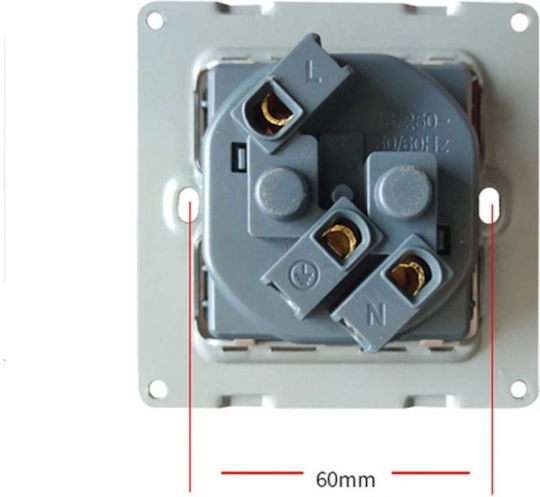 Pc1 Socket Simple Black Color Polycarbonate 16a