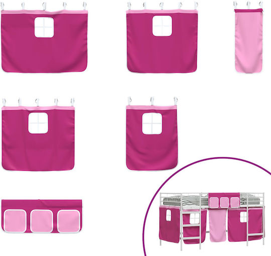 Pat pentru Copii Loft Bed Single Alb pentru Saltea 80x200cm
