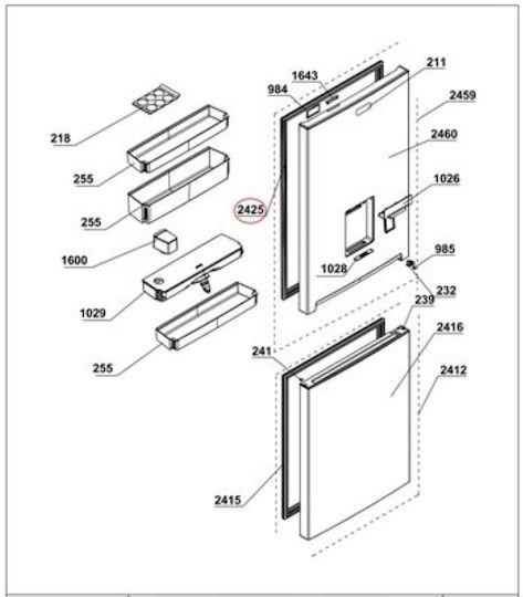 Beko Refrigerator Door Sealing Gasket 4669520400 Original