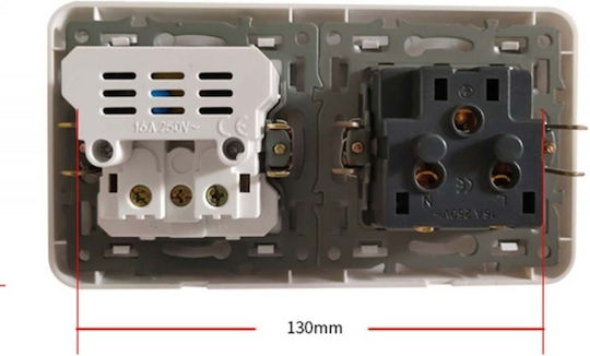 Pcu2 Socket Double 2 X Usb 2.1 A White Color Polycarbonate 16a