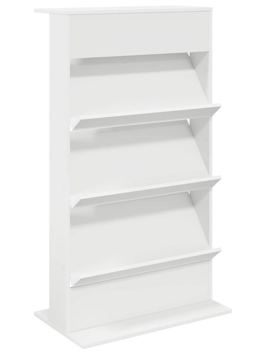 vidaXL PU Magazine Rack White 70x41x126cm