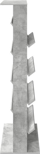 vidaXL PU Magazine Rack Gray 70x41x156cm
