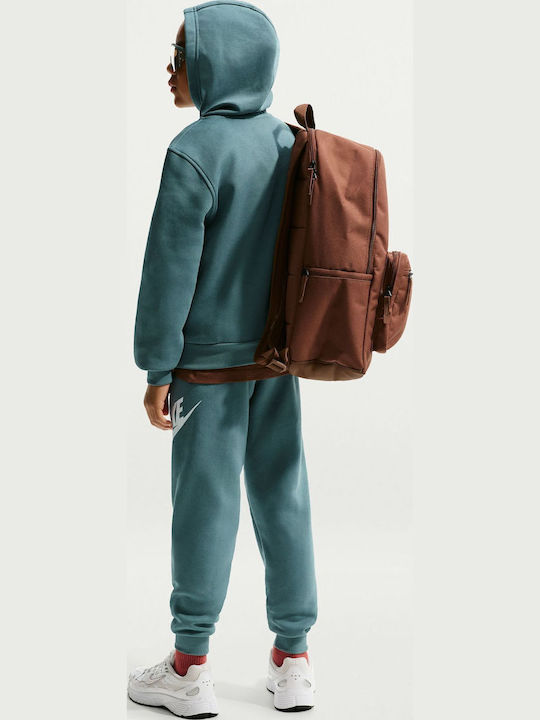 Kids Sweatshirt with Hood and Pockets Mineral Slate / White Sportswear Club