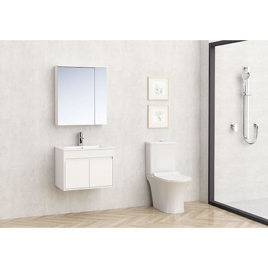 Inter Ceramic Bari Шкаф със Мивка Д60xШ45xВ60см Бял
