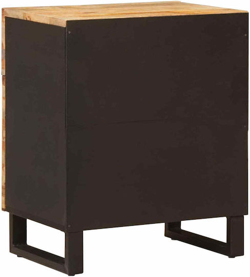 Bedside Table from Solid Wood Brown 50x33x60cm