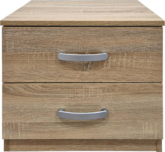 Nachttisch Athos Metall Beige 48x40x41.5cm
