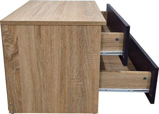 Nachttisch Athos Metall Beige 48x40x41.5cm