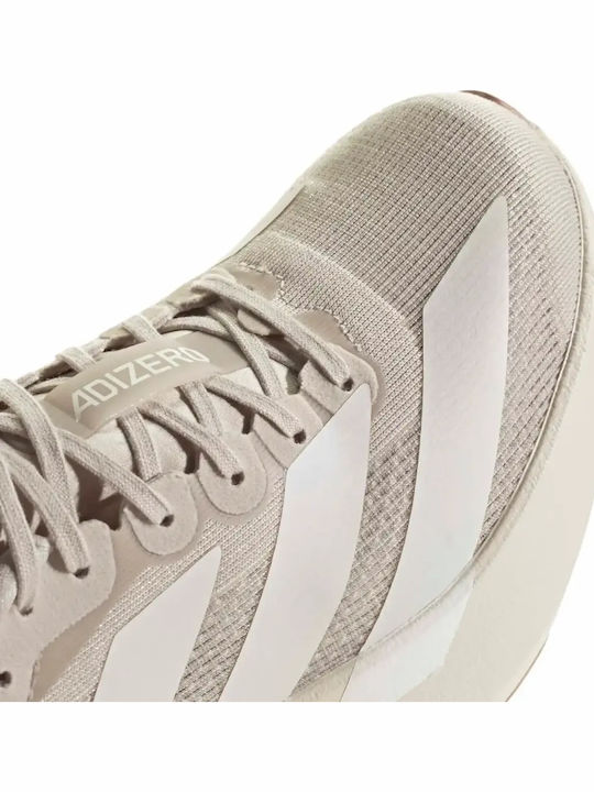 Adizero Kids Sports Shoes Running with Laces Beige