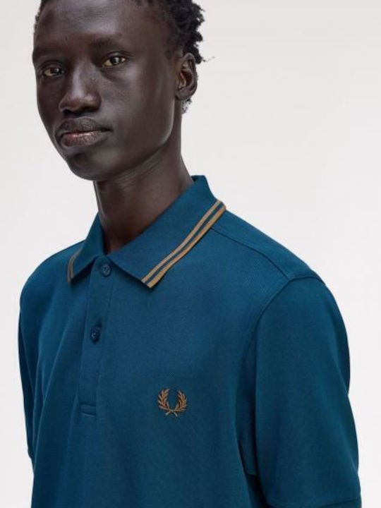 Polo Kurzarmbluse Blau