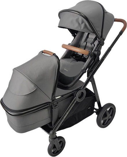 Kikka Boo GO2 Adjustable Double Stroller Suitable for Newborn Black (+i trail)