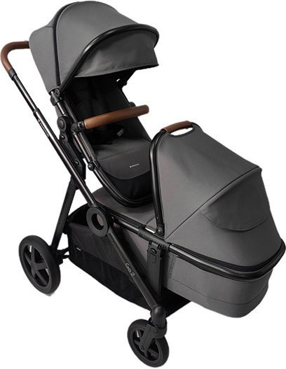 Kikka Boo GO2 Adjustable Double Stroller Suitable for Newborn Black (+i trail)