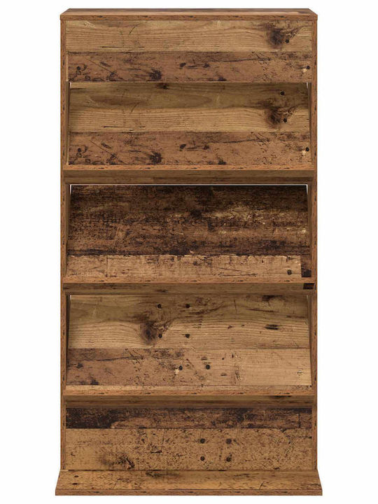 vidaXL PU Magazine Rack Brown 70x41x126cm