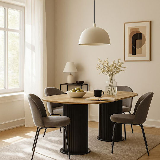 Bohema Τραπέζι Τραπεζαρίας Ξύλινο Μαύρο - Sepet Oak 180x90x77.7εκ.