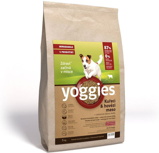 Dry Dog Food Chicken Beef & Probiotics Cold Pressed Yoggies Normal 5 Kg