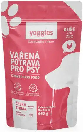 Μαγειρευτή Τροφή Σκύλου Κοτόπουλο Ρύζι Yoggies 150 G