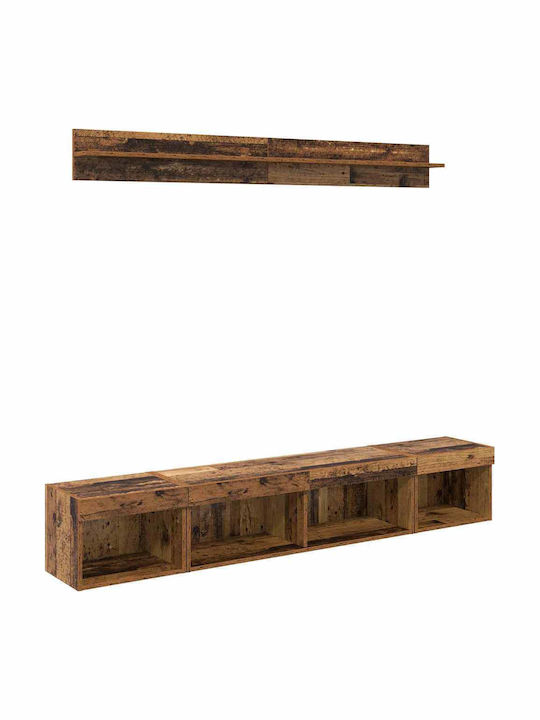 Wohnzimmer TV-Einheit Old Wood mit Beleuchtung L40xB30xH30cm